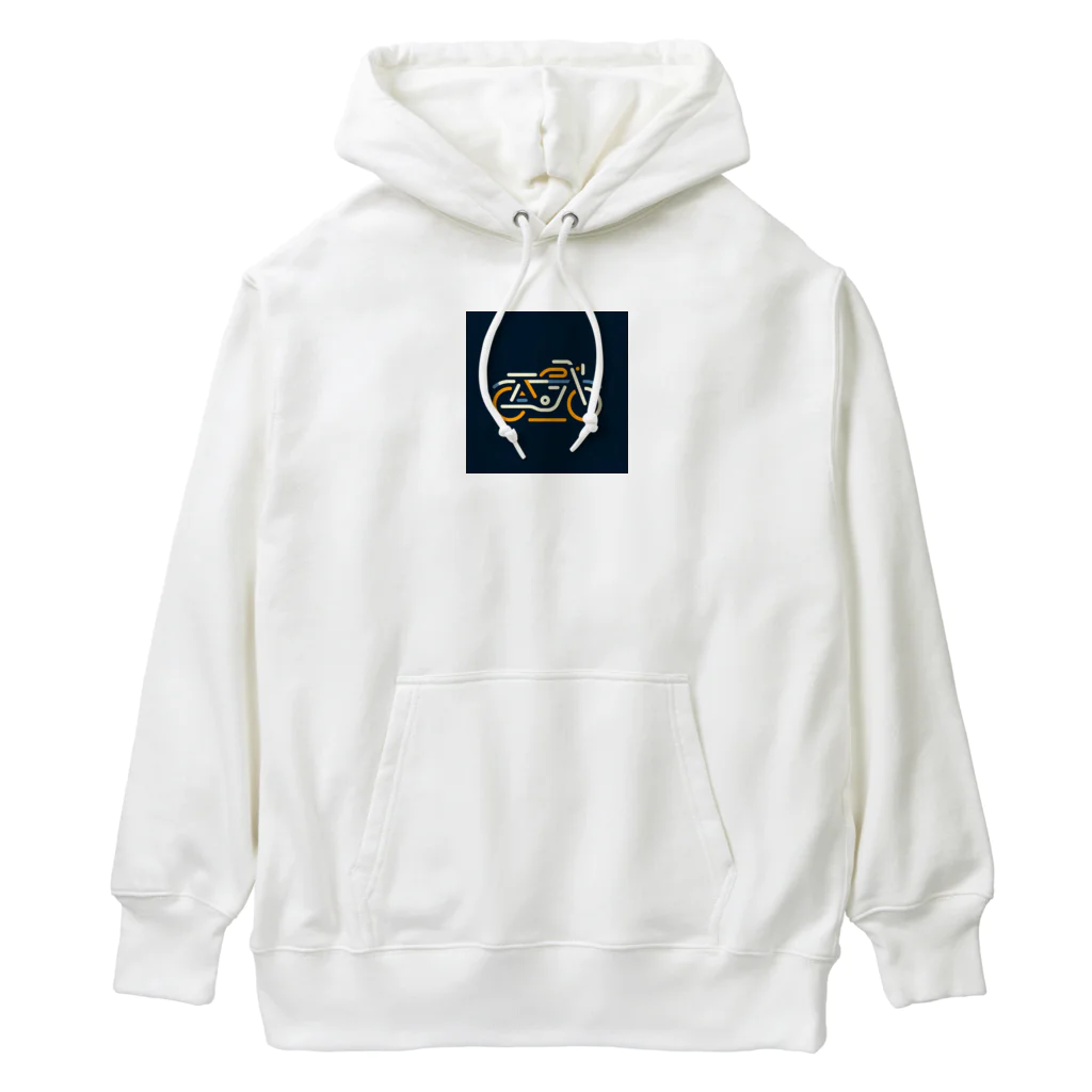 justraverのラインアートバイク（クラシック） Heavyweight Hoodie