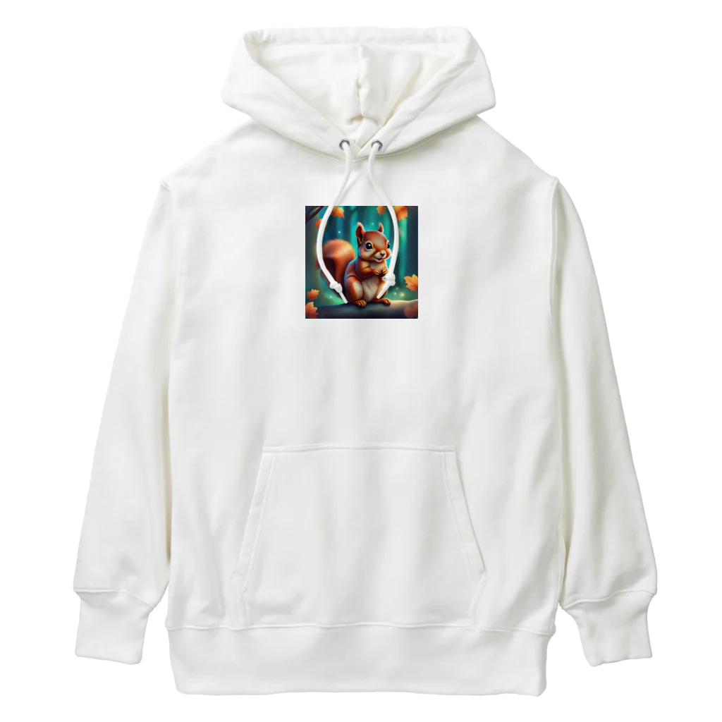 emi0215の可愛いリスのイラストグッズ Heavyweight Hoodie