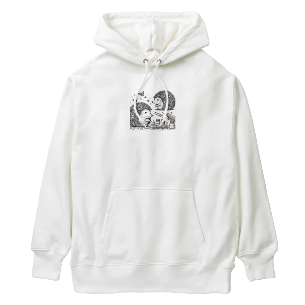 花鳥風月の対面ハリネズミ Heavyweight Hoodie