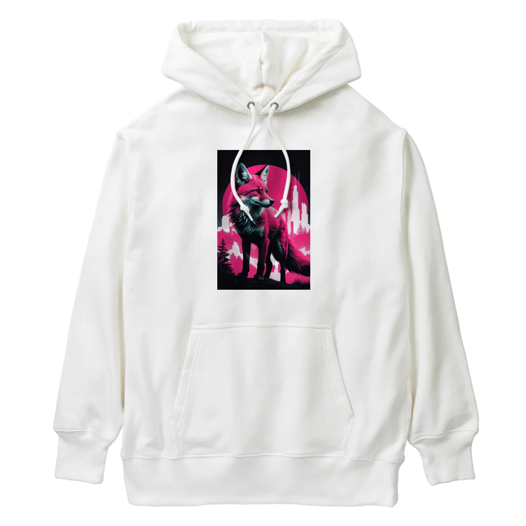 dorakiti0712のトワイライトフォックス・ピンクハント Heavyweight Hoodie