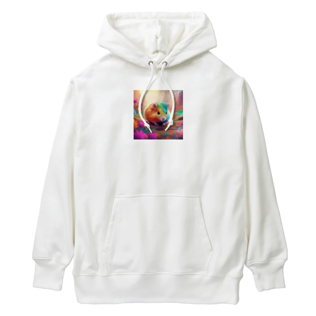 hibiscus_7のカラフルハムスター Heavyweight Hoodie