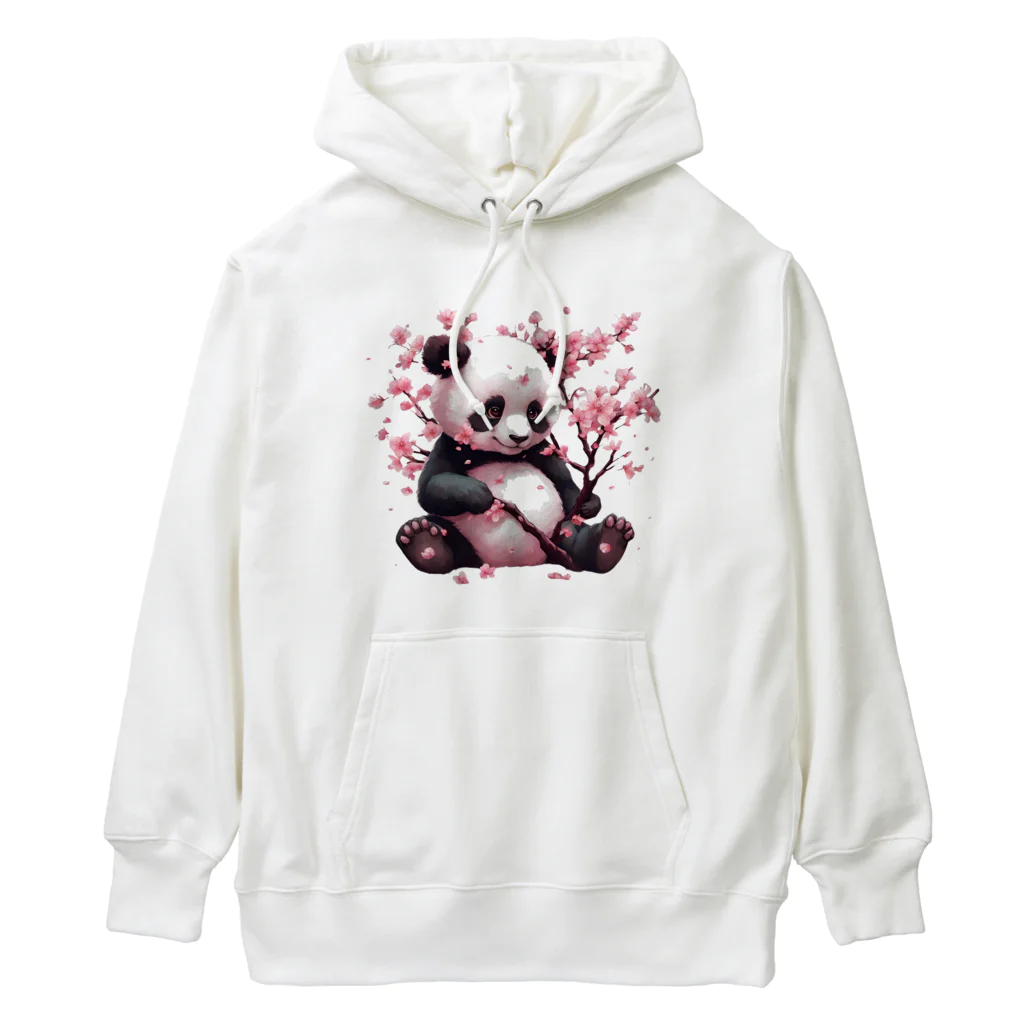 waterpandaのパンダと桜 Heavyweight Hoodie