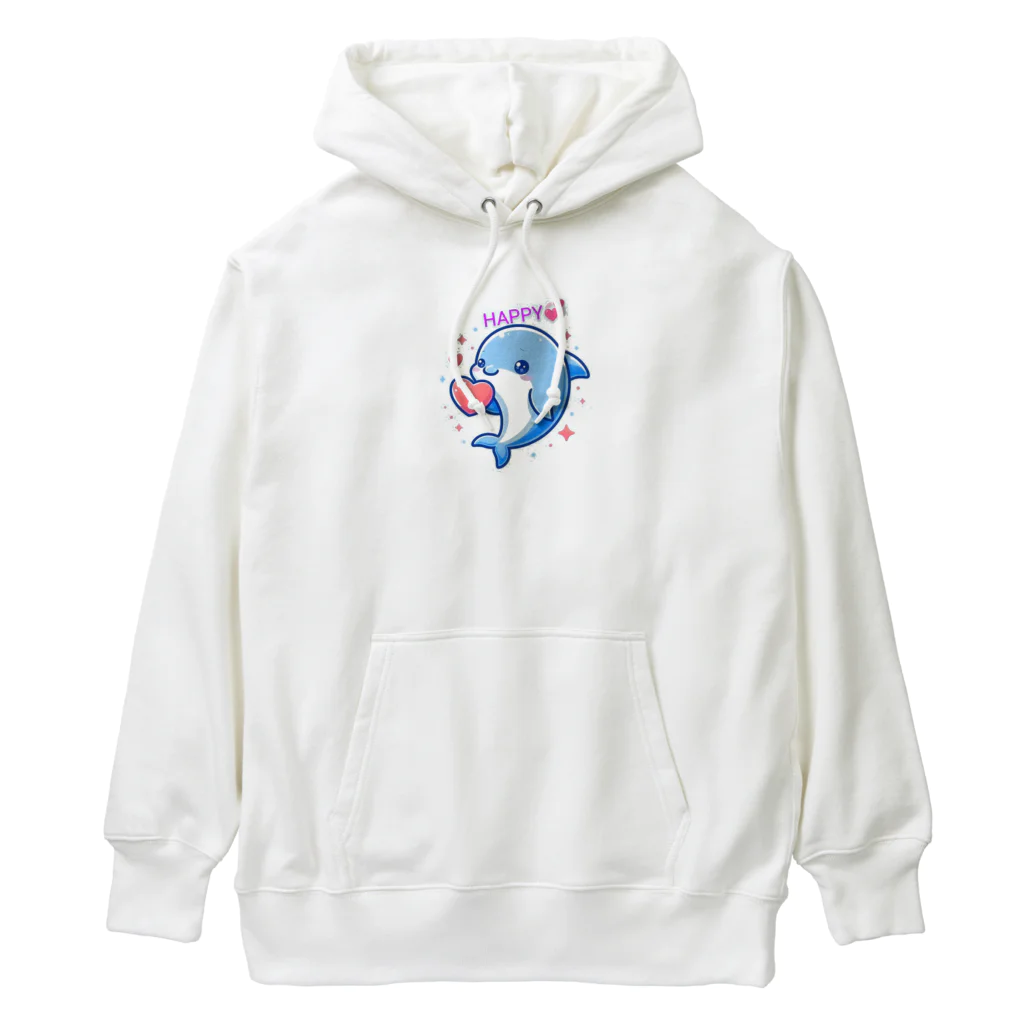 終わらない夢🌈の可愛いイルカちゃん🐬💞 Heavyweight Hoodie