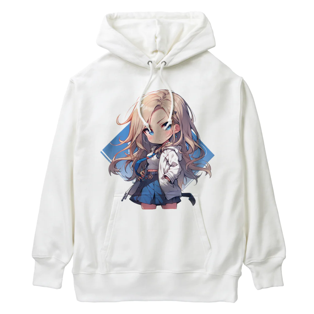 honoka_tの金髪ちびキャラ美少女 Heavyweight Hoodie