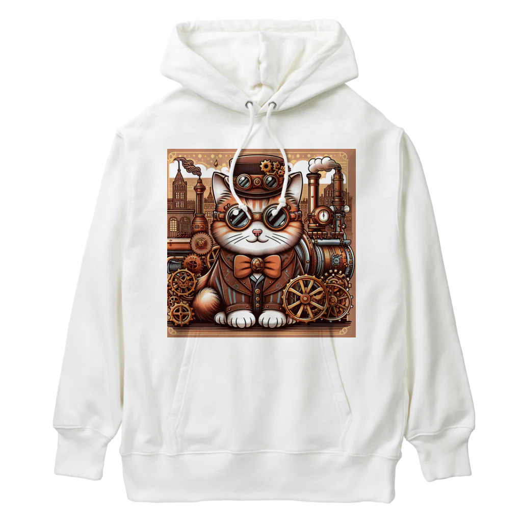 kickchopmanのスチームパンクなゴーグル猫ちゃん Heavyweight Hoodie