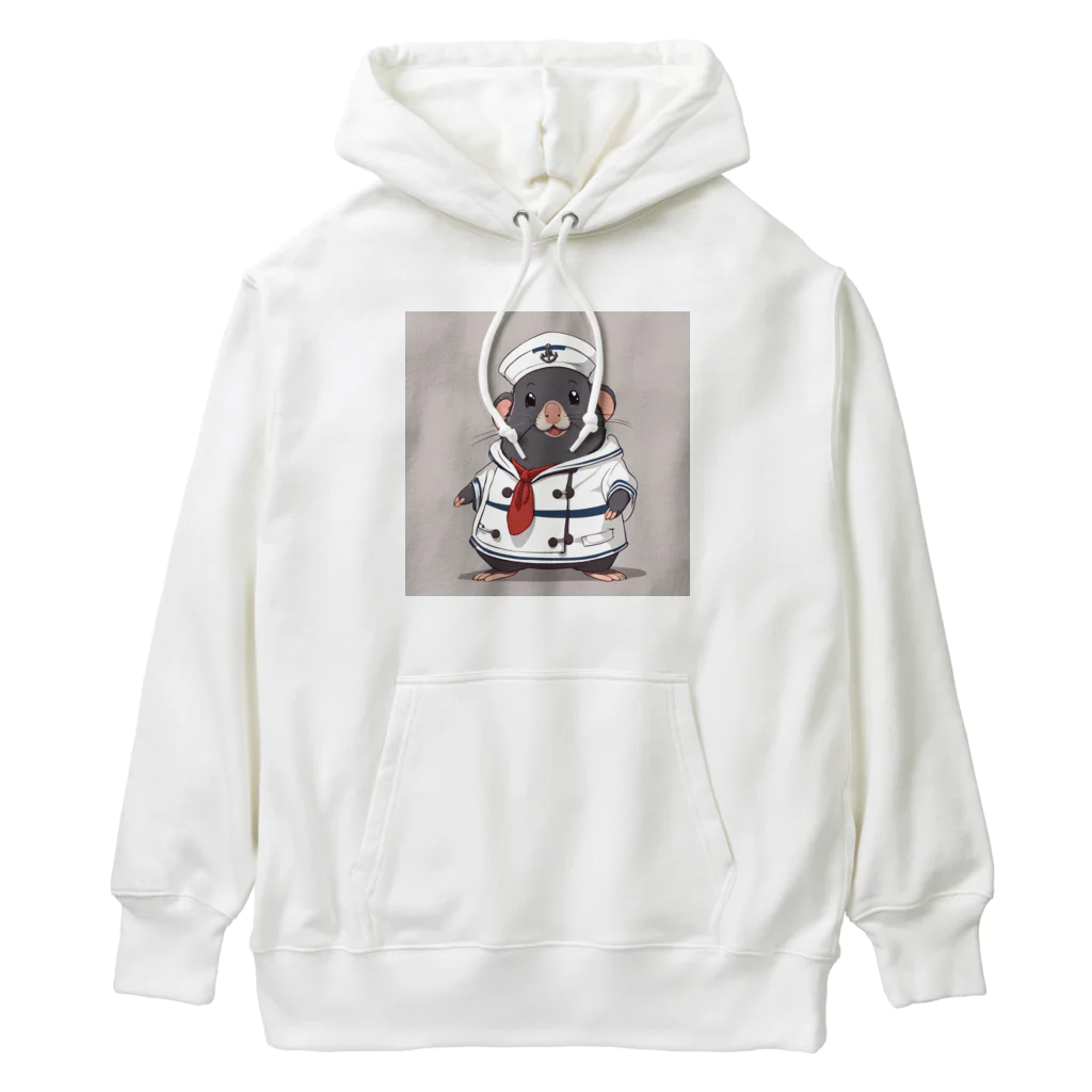 マジカルメッセージのネズミの水兵 Heavyweight Hoodie