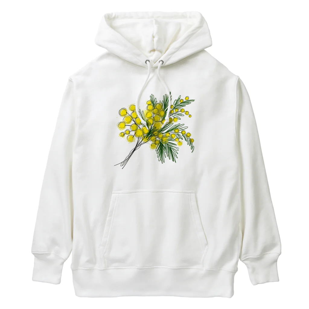 gentle_timeの新鮮なカラフルなミモザの花束 Heavyweight Hoodie