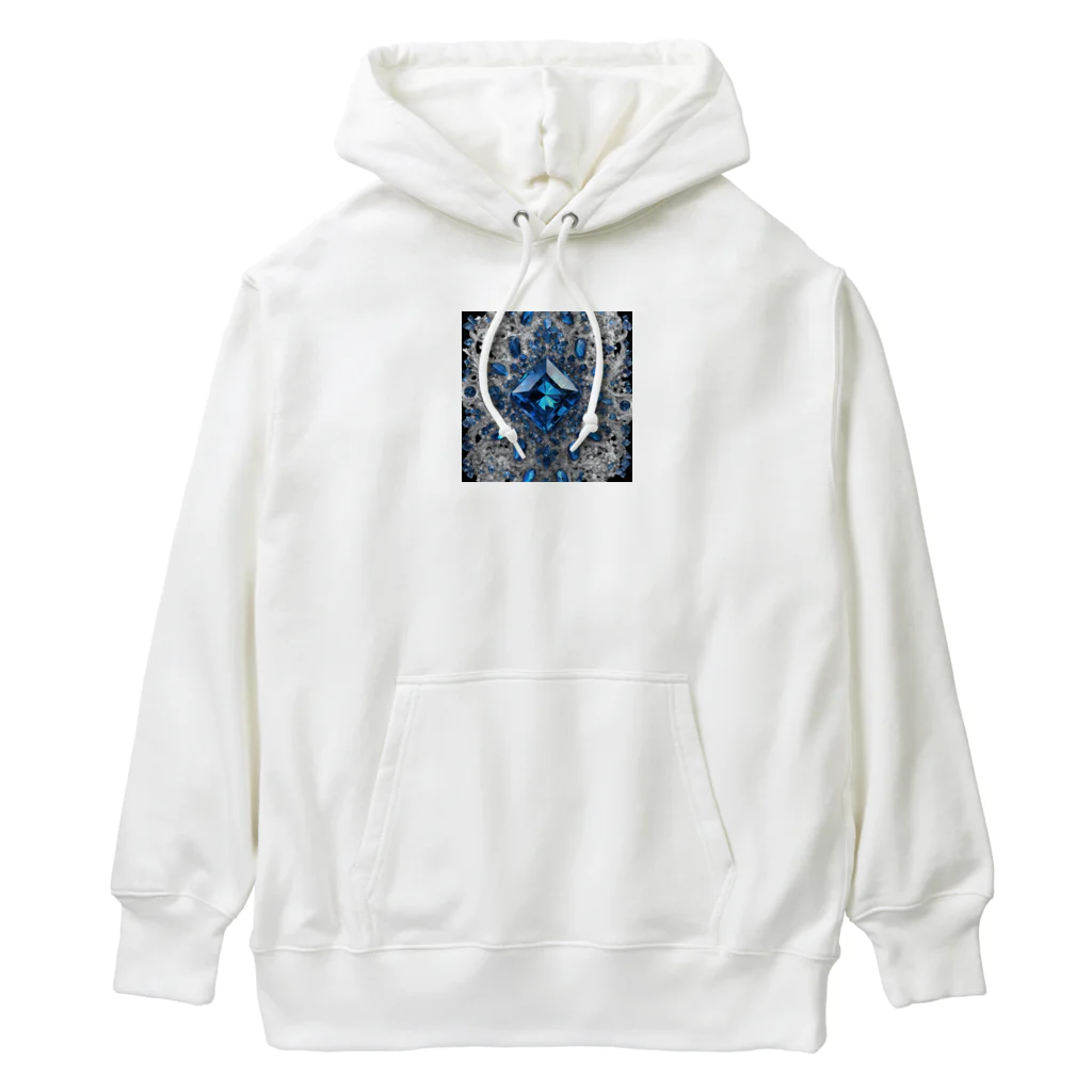 G-EICHISの宝石の様に輝くブルークリスタル Heavyweight Hoodie