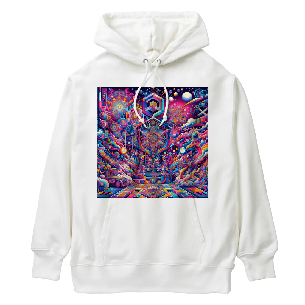 トトベス(T∴B∴M∴)🕊️の神聖リリスちゃん神殿 🌈💞31.サイケデリック宇宙アーケード商店街 Heavyweight Hoodie