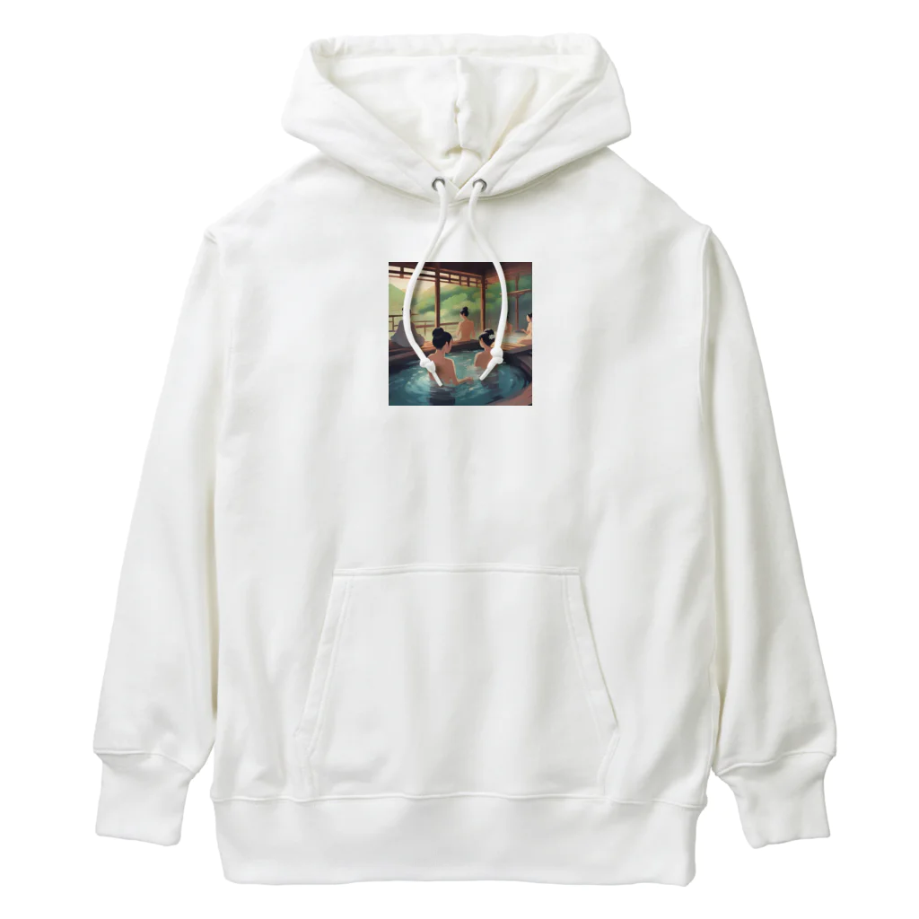 DH＋の江戸時代温泉地での湯治客 Heavyweight Hoodie