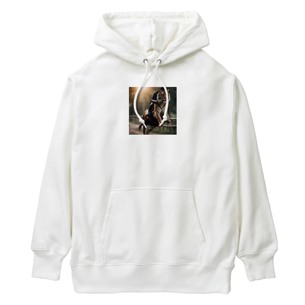 クロスクリエイティブの馬になっているトラ Heavyweight Hoodie