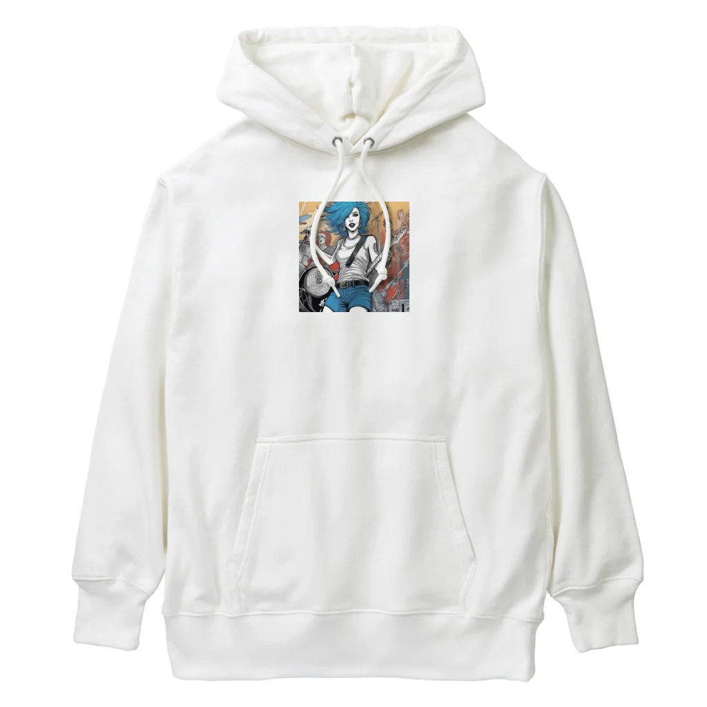 Kyon_IllustItemShopのロックシンガー Heavyweight Hoodie