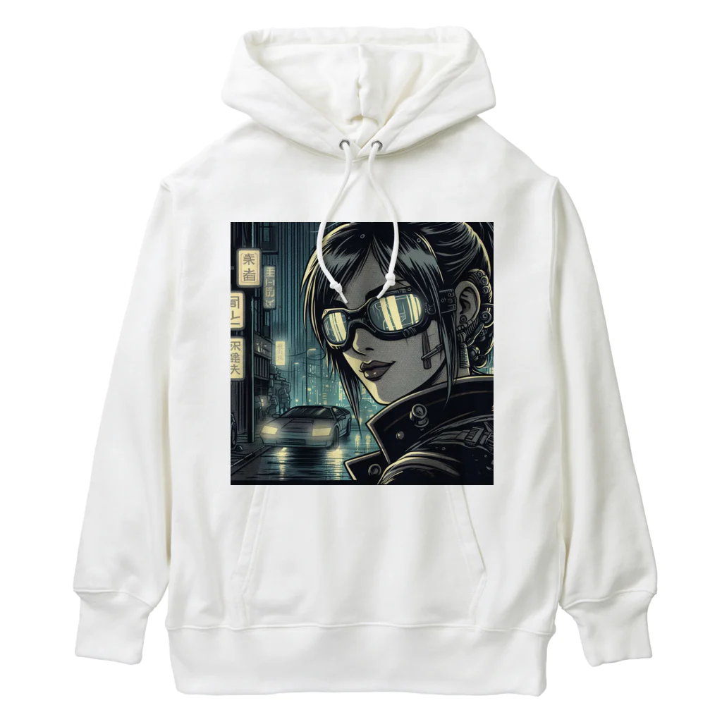 kangekiのサイバーパンクガールNo.33 Heavyweight Hoodie