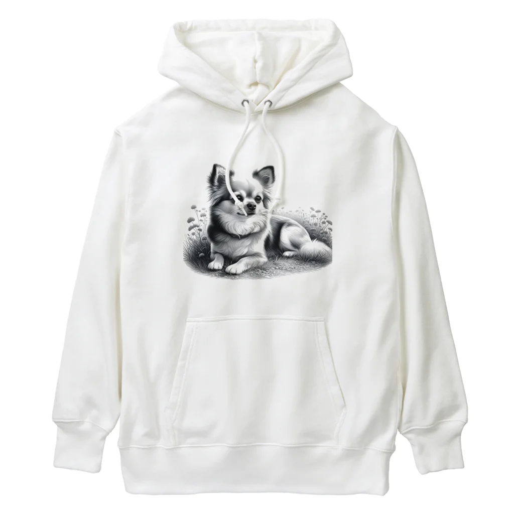 サボのドッグショップのチワポメ Heavyweight Hoodie