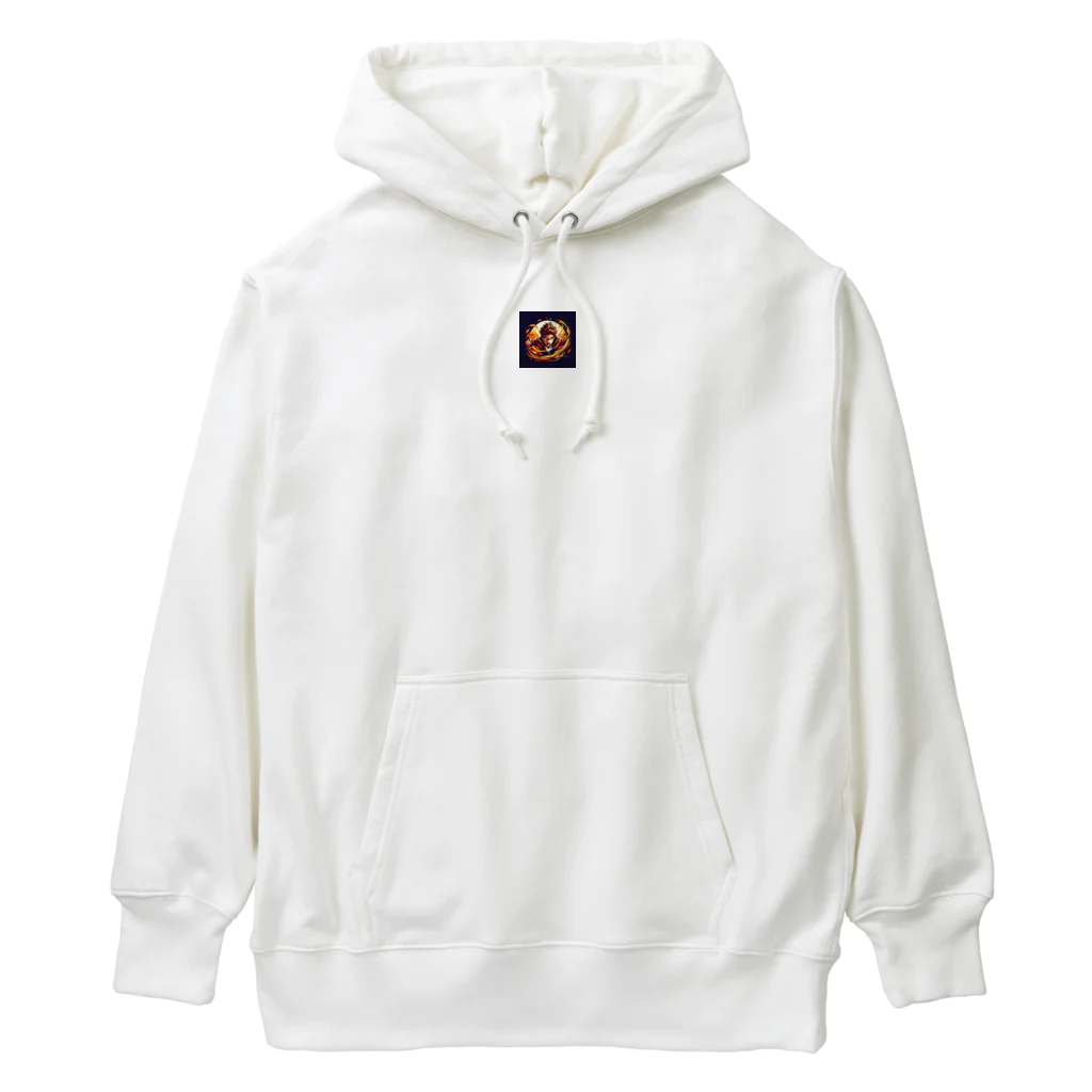 炎のアニメグッズショップの熱血アニメキャラクター オリジナルイラストグッズ Heavyweight Hoodie