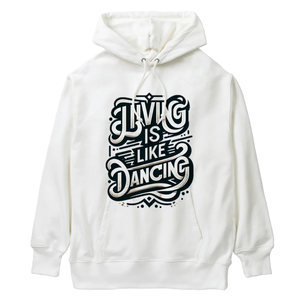 Kuris-DesignのLiving is like Dancing. ヘビーウェイトパーカー