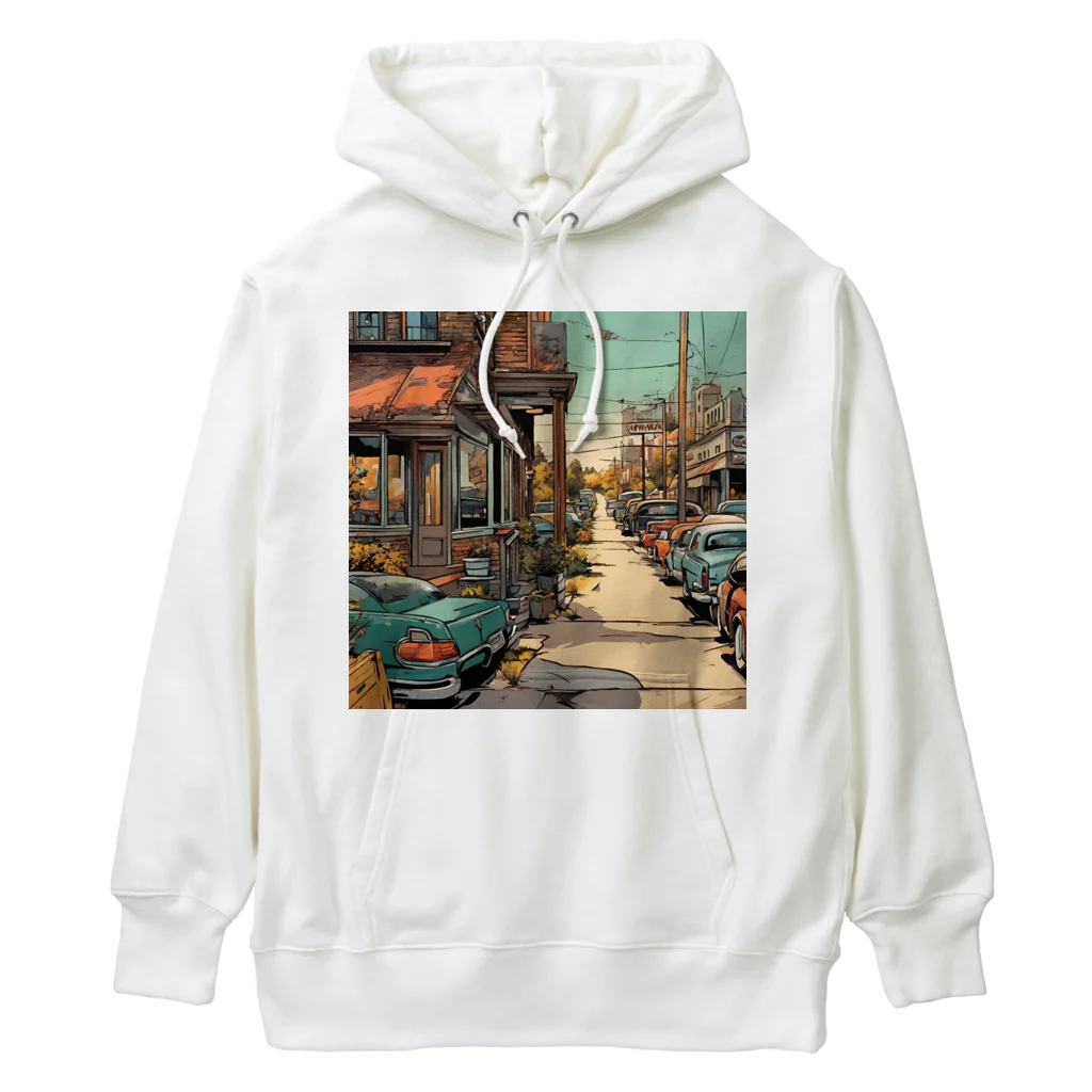 American Comic StyleのAmerican Comic City Landscape 3 Heavyweight Hoodie