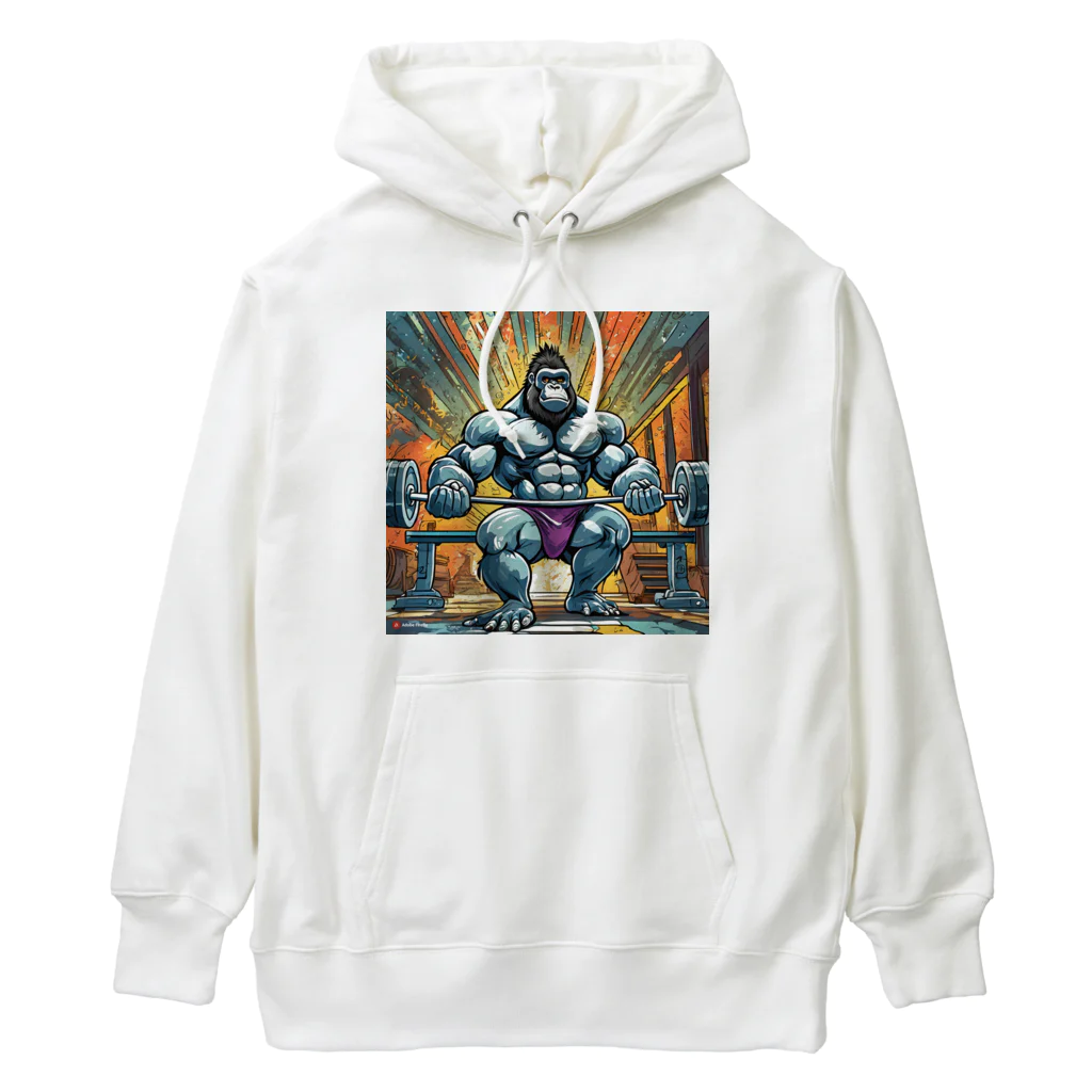 gollisquatのアームカールゴリラ Heavyweight Hoodie