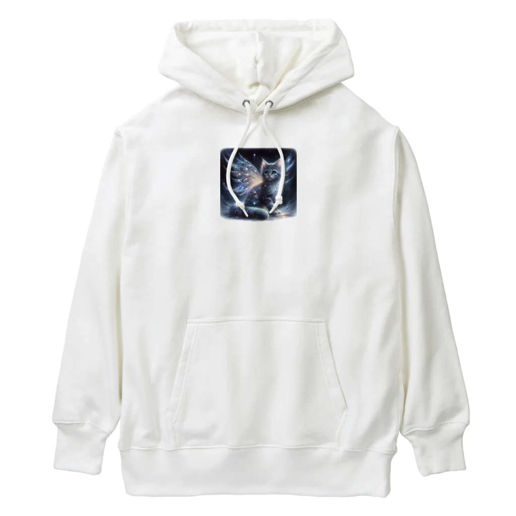 katohkouchiの星空の舞、夜を守る猫 Heavyweight Hoodie