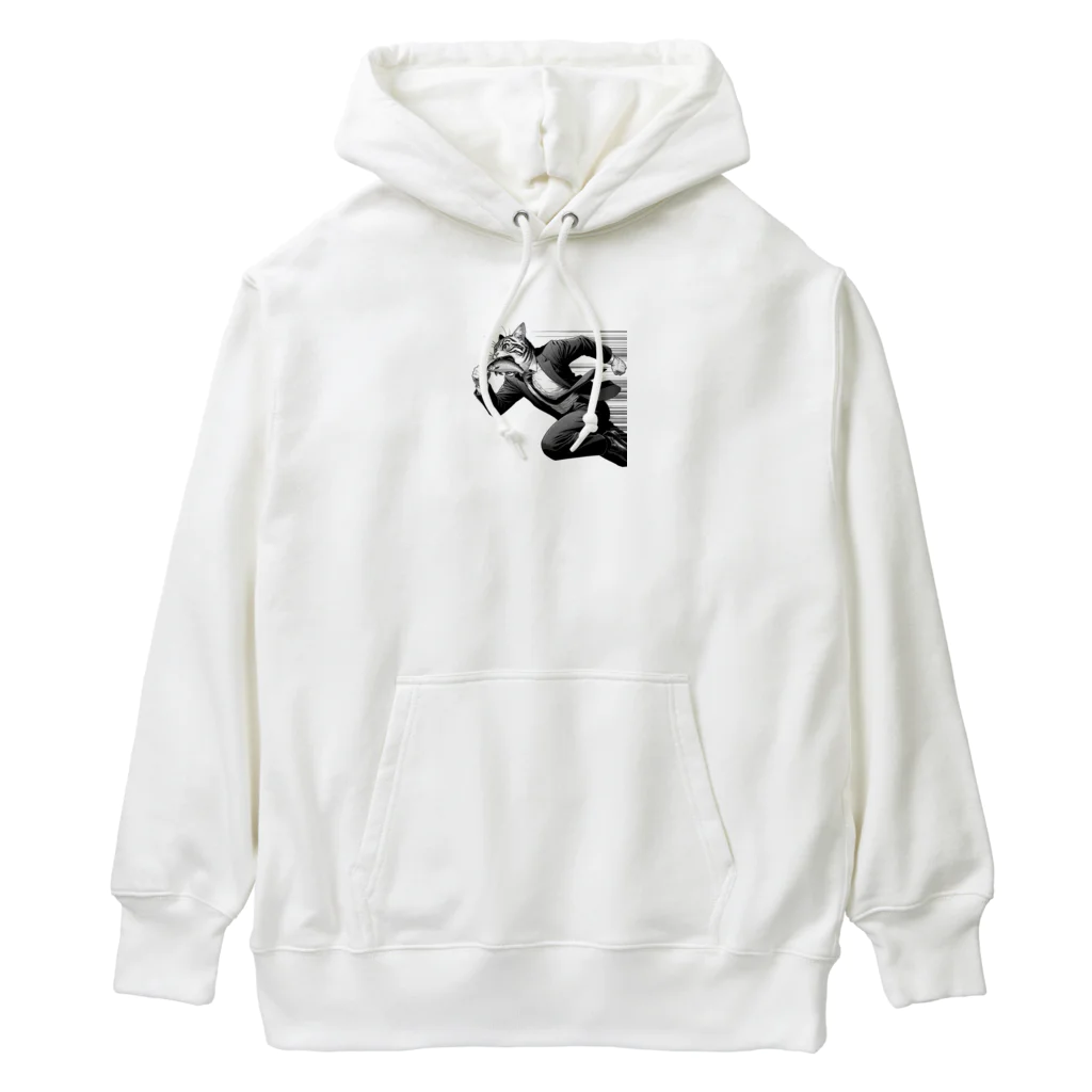 ありSHOPのビジネスキャットのランチタイム Heavyweight Hoodie