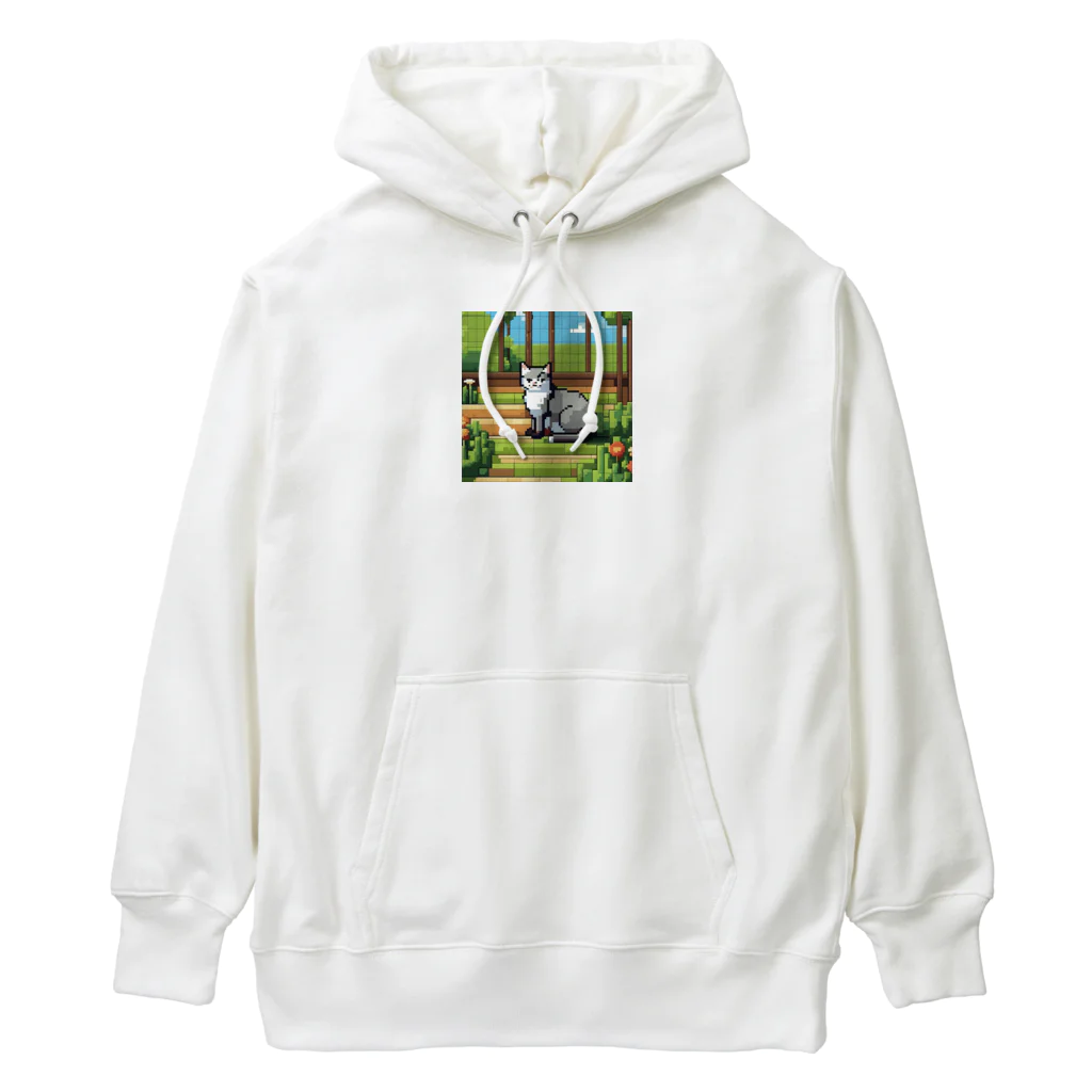 masaのガーデンで日向ぼっこしている猫 Heavyweight Hoodie