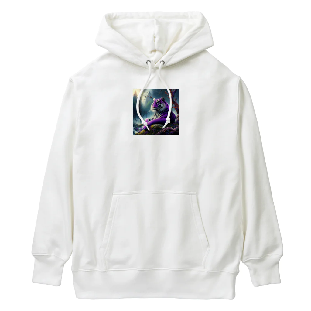 Motidukiの 紫色なトラ Heavyweight Hoodie