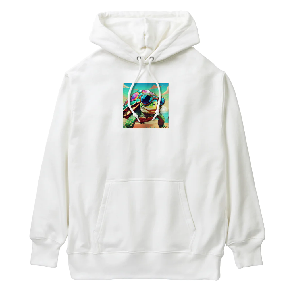 mimittuのサングラスをかけたイケメンカメ太郎 Heavyweight Hoodie