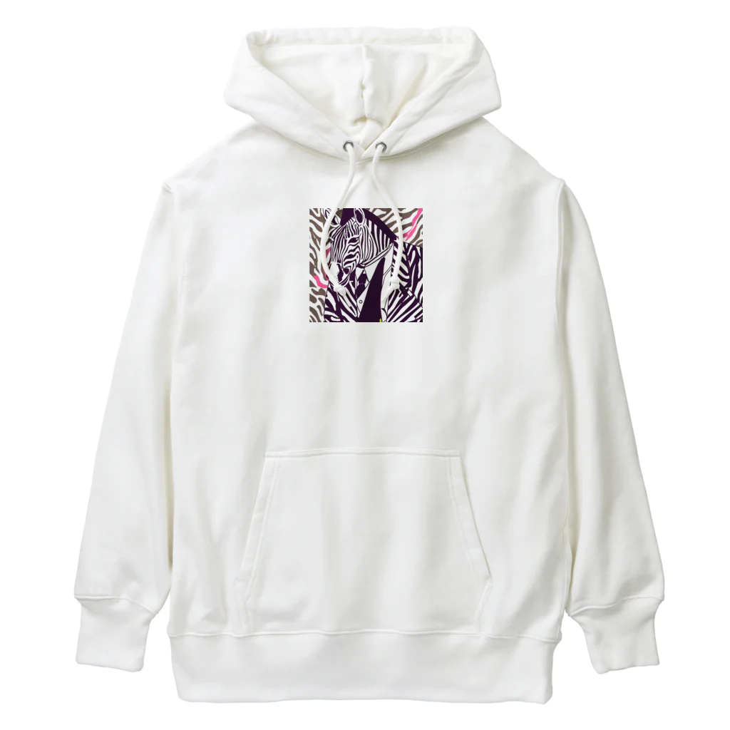 SN-02の紳士でおしゃれなシマウマ Heavyweight Hoodie