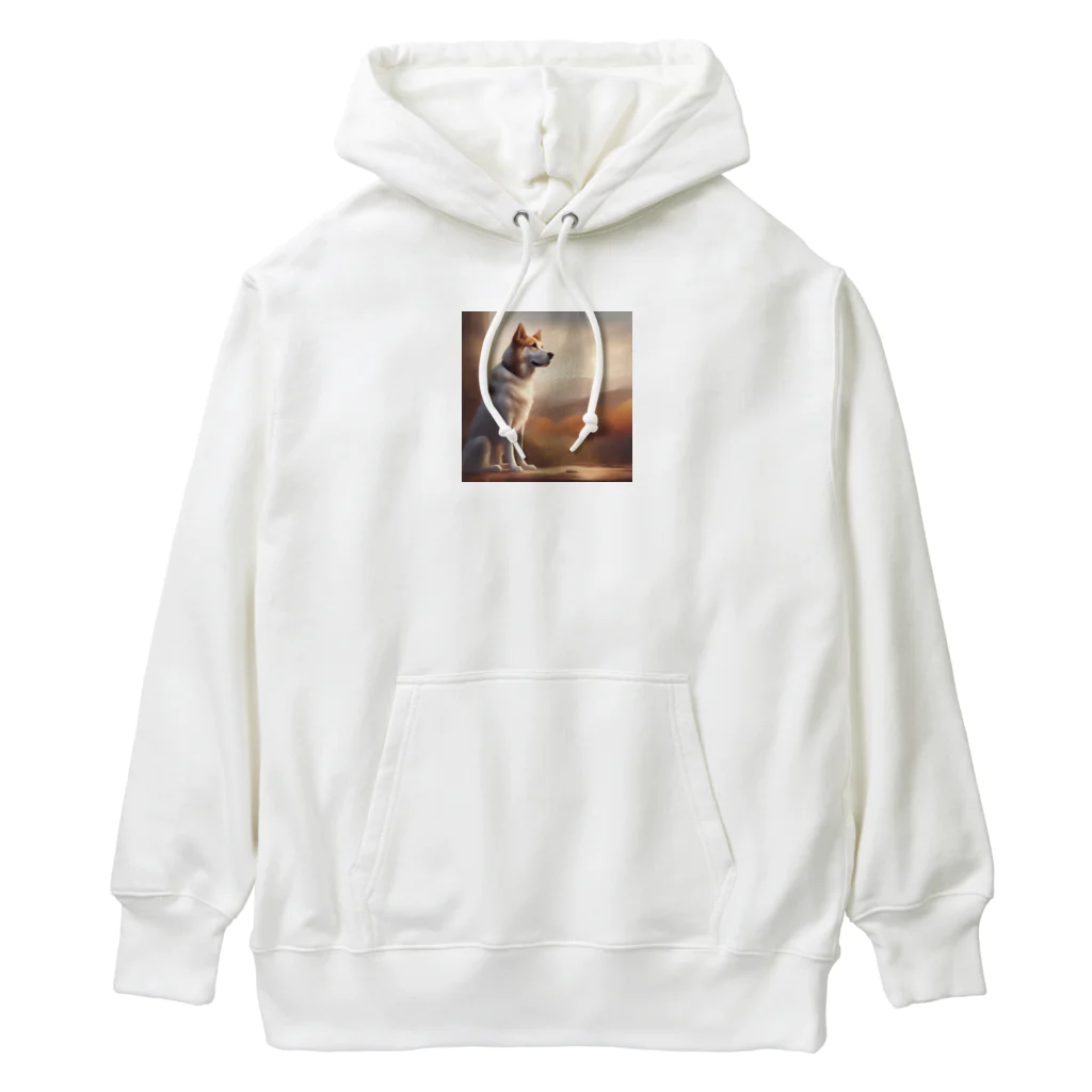 me-tooの遠くを見つめる愛犬 Heavyweight Hoodie