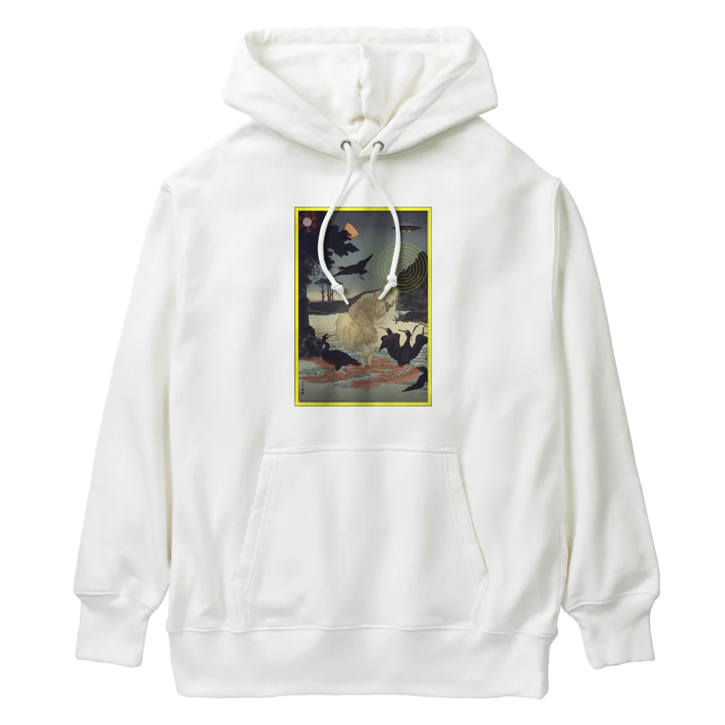 KHD888の3日蓮上人石和河にて鵜飼の迷頑を済度したまふ図 Heavyweight Hoodie