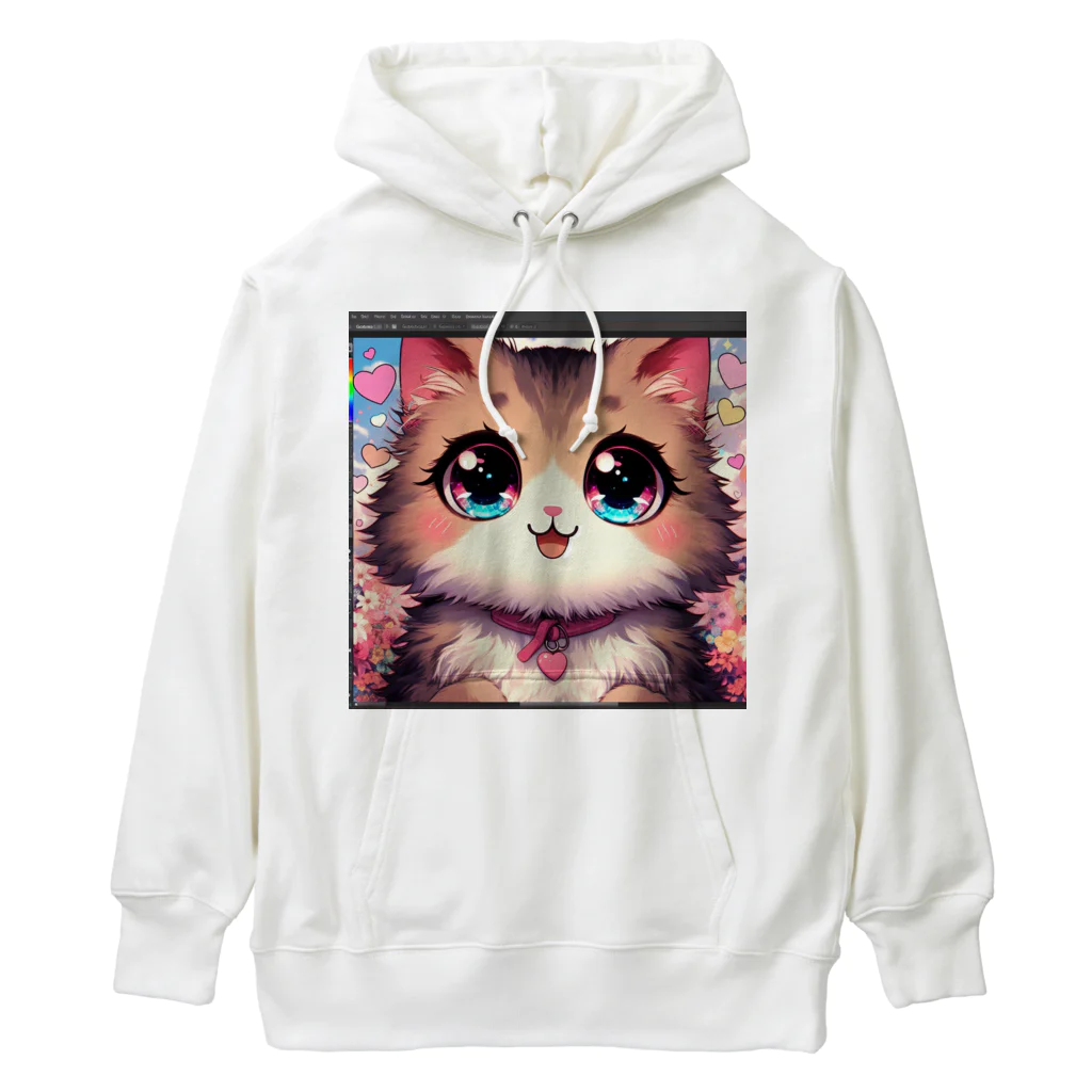 yos-1292583のねこニコばん Heavyweight Hoodie