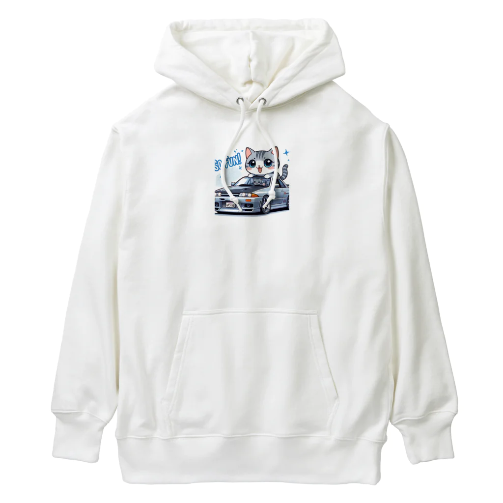 takkun0328のGT-Rと猫の夢のコラボ！ Heavyweight Hoodie