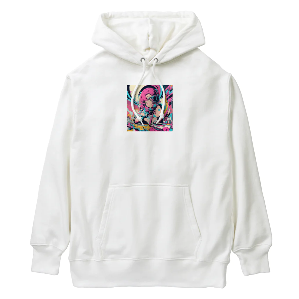 カピパーラ🐻のヒップホップDJガール♪ Heavyweight Hoodie