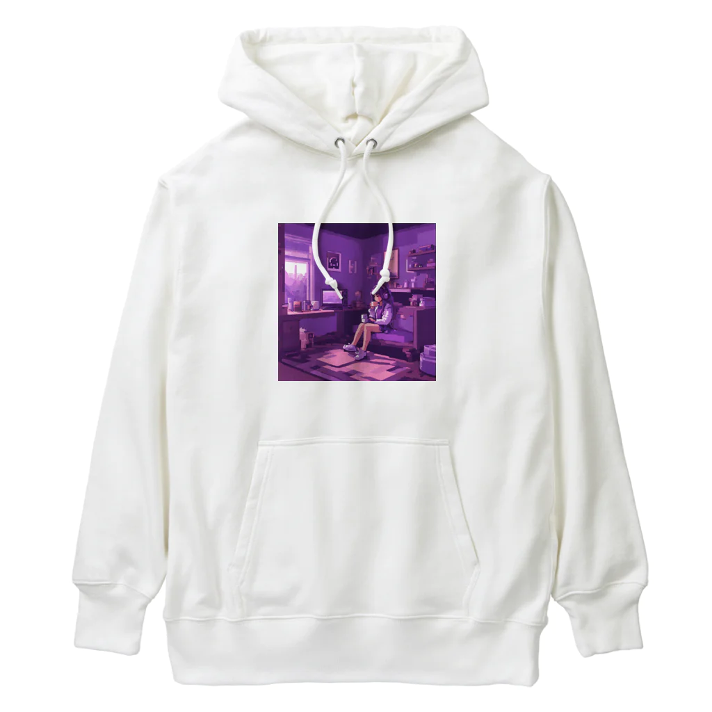 cryuのドット絵ピクセル少女 Heavyweight Hoodie