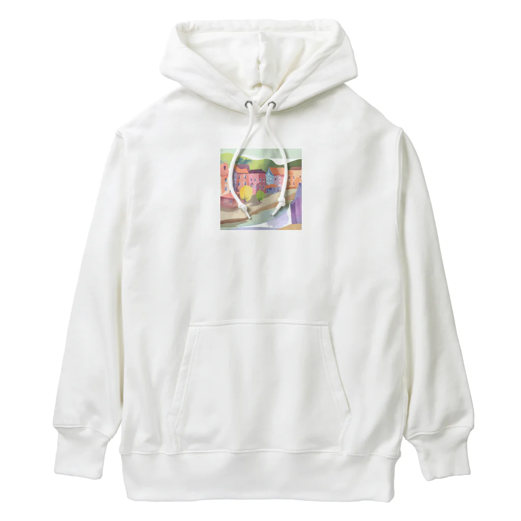 decnaの川沿いの街並み Heavyweight Hoodie