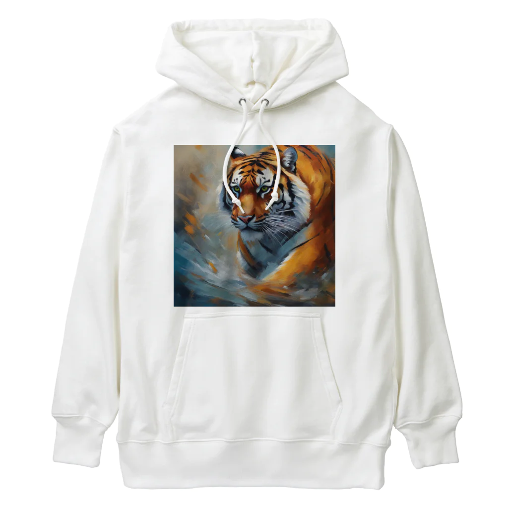 Isaiah_AI_Designの精力的なトラ Heavyweight Hoodie