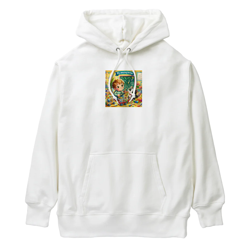 ほっこり絵音舎のぼくのすごいはつめい Heavyweight Hoodie