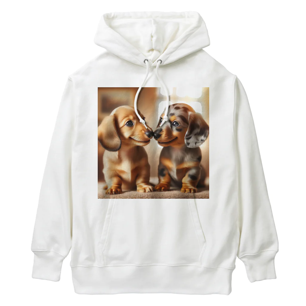 keikei5のかわいい双子のダックス！ Heavyweight Hoodie