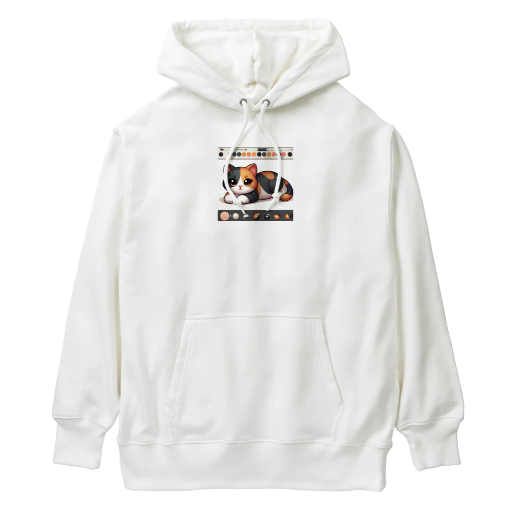 NEKOMARUDOUの三毛猫ペイント Heavyweight Hoodie