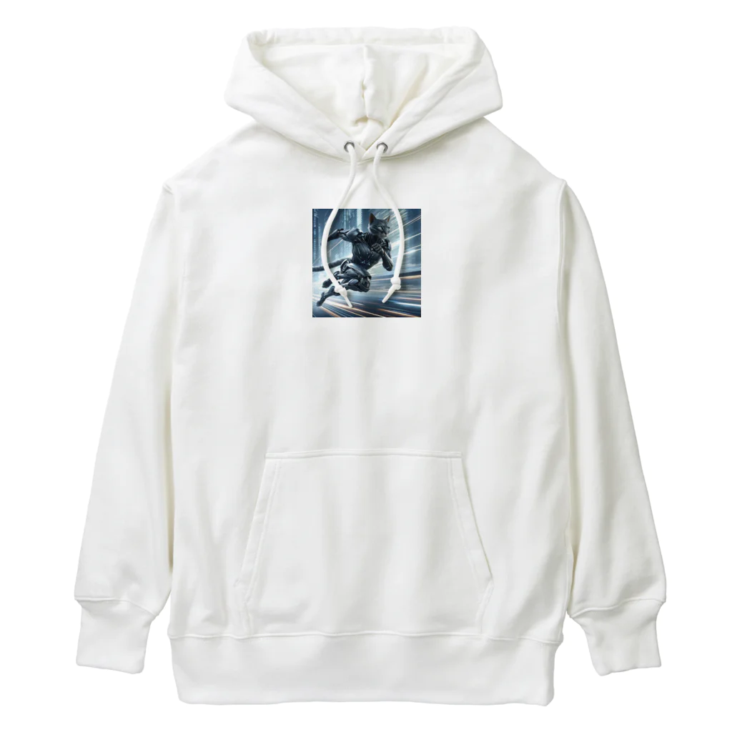 lonely_wolfの閃光を切り裂くチーター・ブレード Heavyweight Hoodie