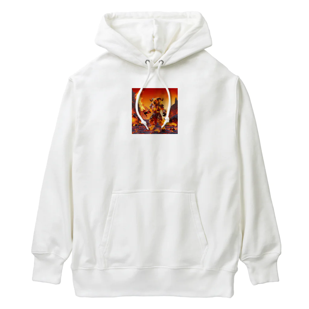 lonely_wolfの炎のタイガー・バーサーカー Heavyweight Hoodie