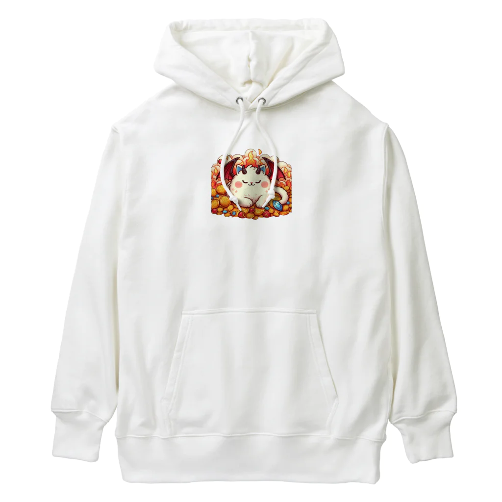 nekodoragonのおやすみ！猫ドラゴン　背景透過ver Heavyweight Hoodie