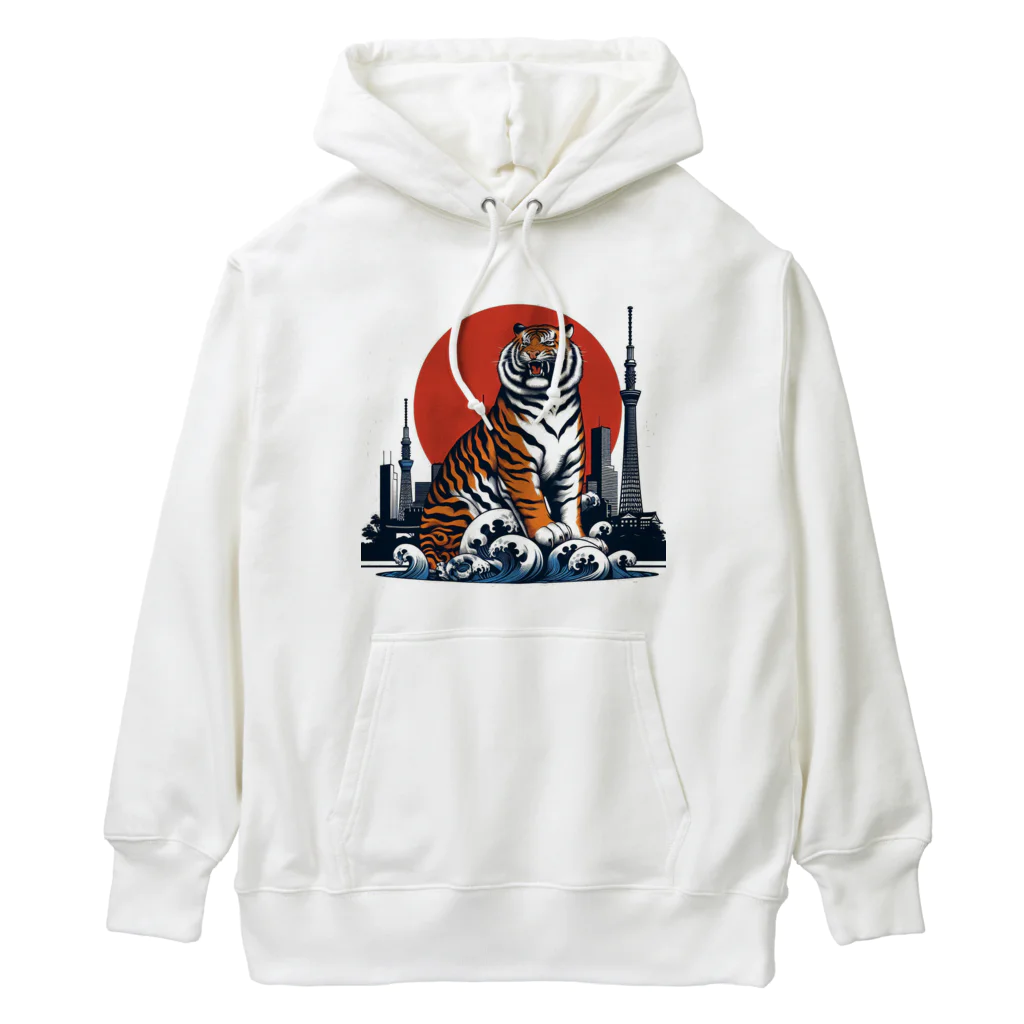 momonekokoの風格漂う王者の虎 Heavyweight Hoodie