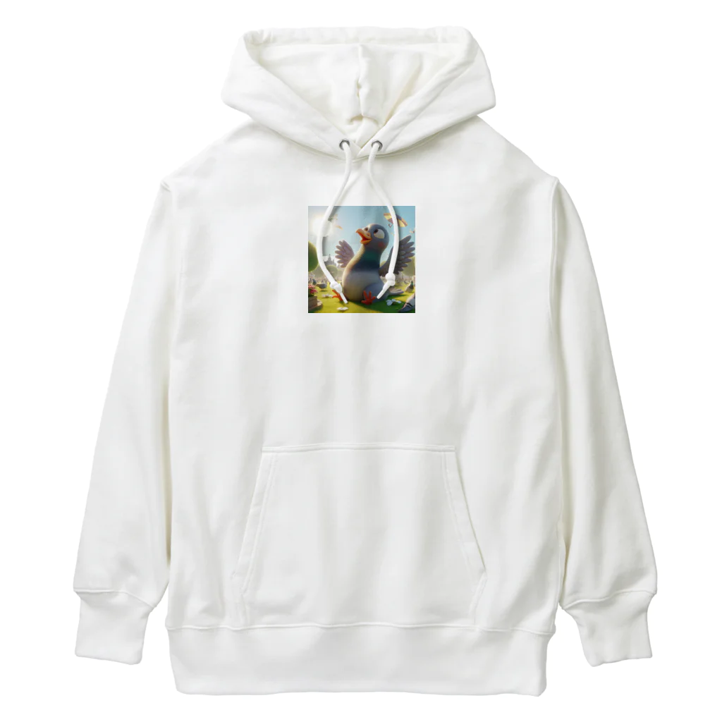 かんぱい工房の明るい子供のハト Heavyweight Hoodie