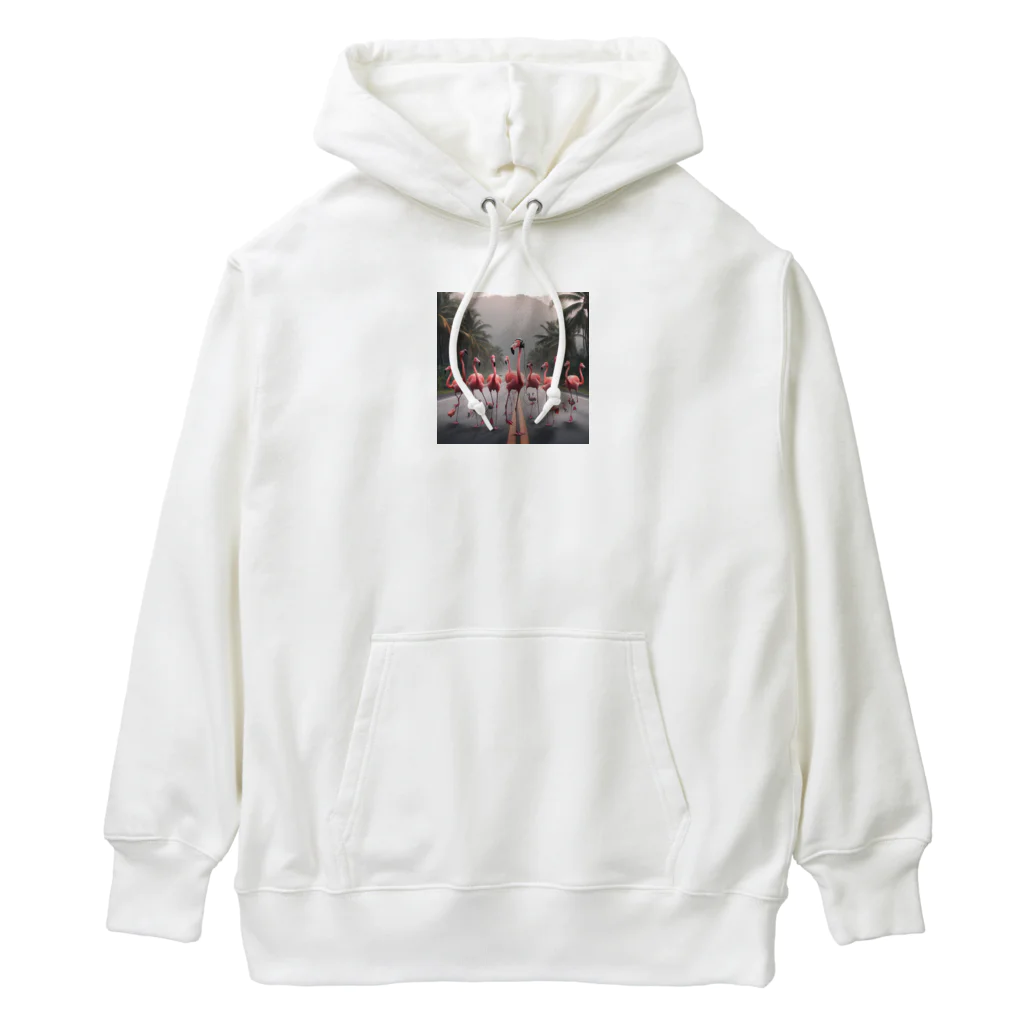 tanayaの音楽を聴くフラミンゴ Heavyweight Hoodie