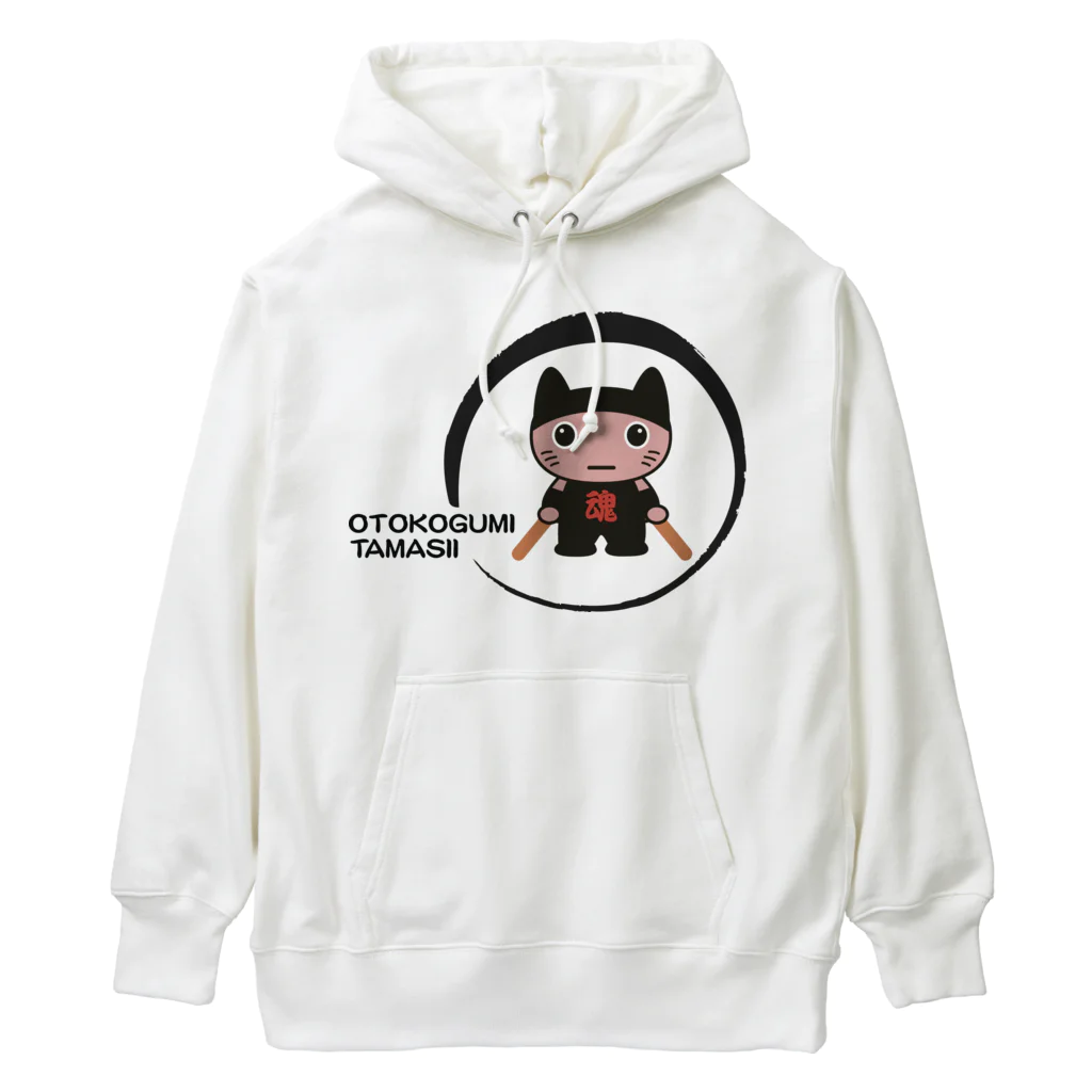 miyangicの男組太鼓魂七猫にゃん衆LGー大OTOKO-LG Heavyweight Hoodie