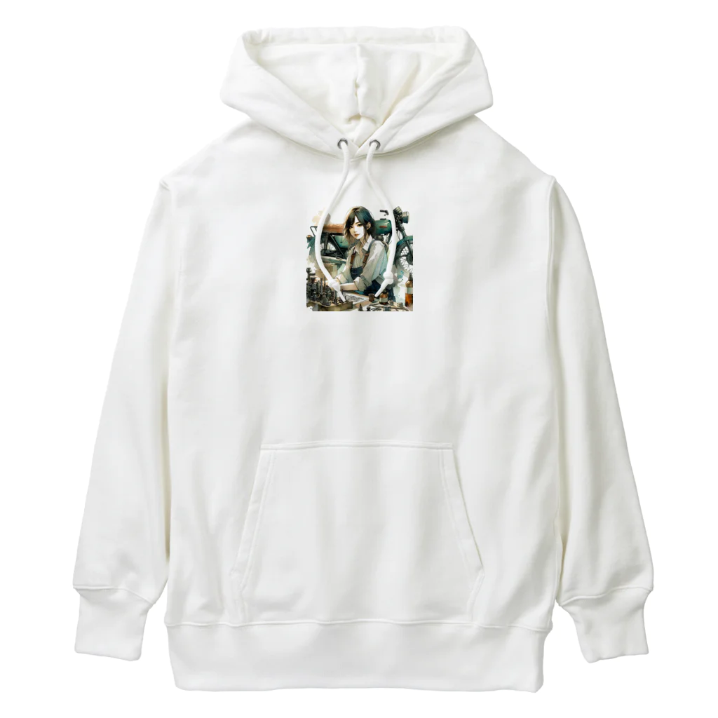 ヨーカズのバイク女子サキ Heavyweight Hoodie