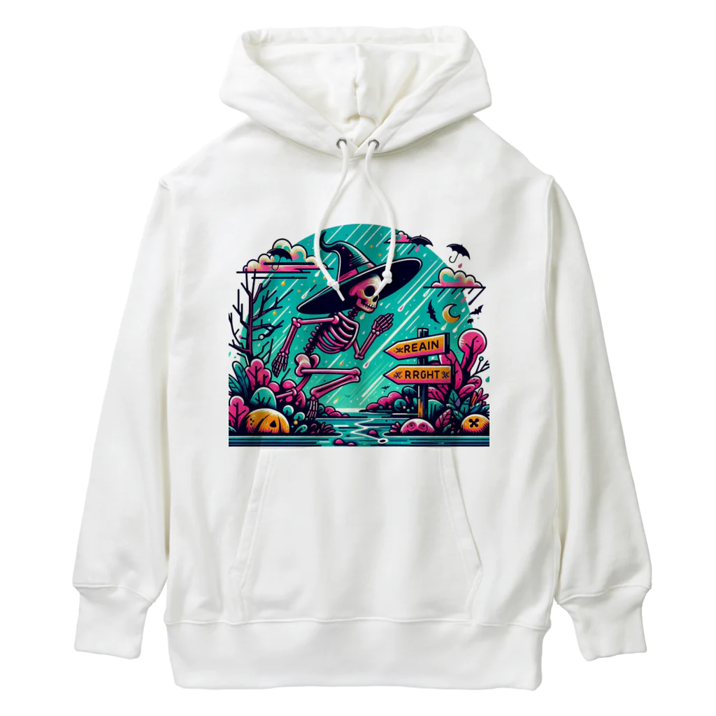 かるるんショップの骸骨紳士シリーズ　雨ニモマケズ、風ニモマケズ Heavyweight Hoodie