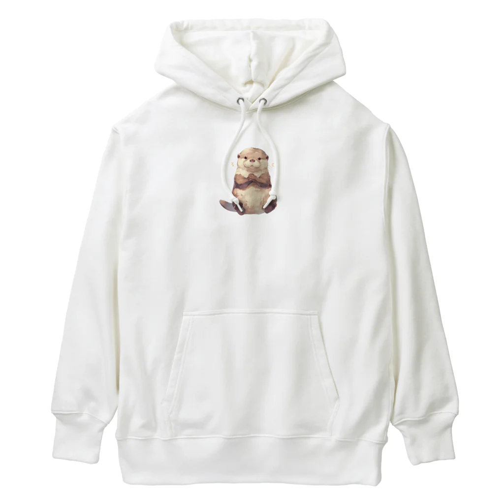 Cute Animalsのおねだりカワウソ Heavyweight Hoodie