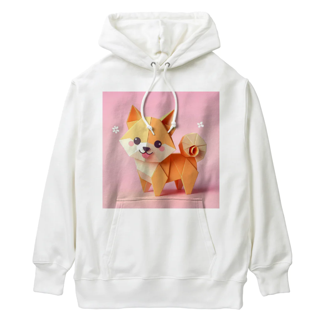 おりがみデザインのしばけん（春） Heavyweight Hoodie